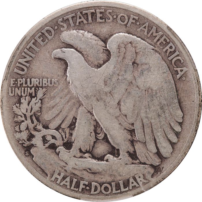 1921-S Walking Liberty Half Dollar (50c) Reverse Image