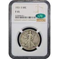1921-S Walking Liberty Half Dollar (50c) Obverse Image