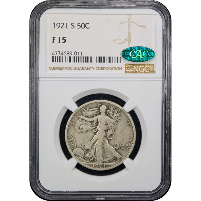 1921-S Walking Liberty Half Dollar (50c) Obverse Image