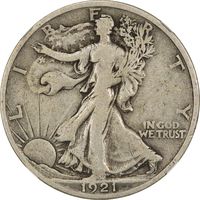 1921-S Walking Liberty Half Dollar (50c) Photo 3