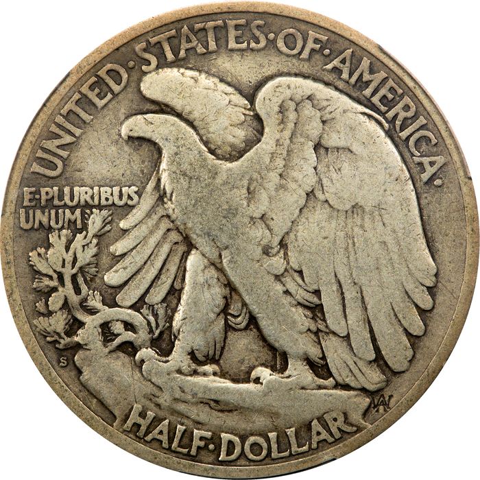 1921-S Walking Liberty Half Dollar (50c) Photo 4