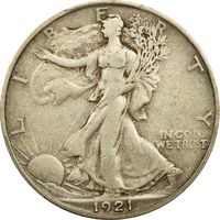 1921-S Walking Liberty Half Dollar (50c) Photo 3