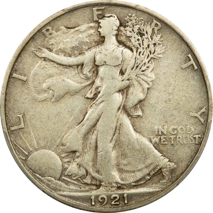 1921-S Walking Liberty Half Dollar (50c) Photo 3