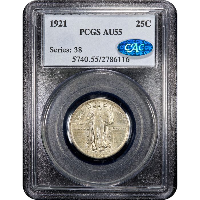 1921 Standing Liberty Quarter (25c) Obverse Slab Image