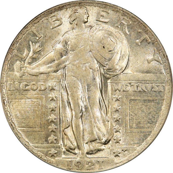 1921 Standing Liberty Quarter (25c) Obverse Image