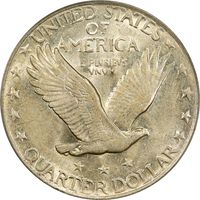 1921 Standing Liberty Quarter (25c) Reverse Image