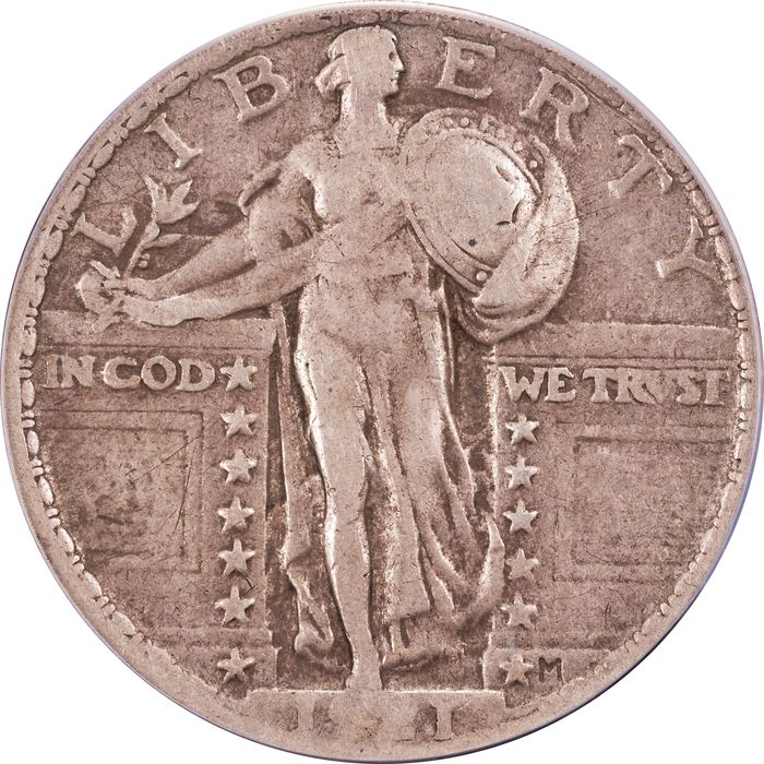 1921 Standing Liberty Quarter (25c) Obverse Image