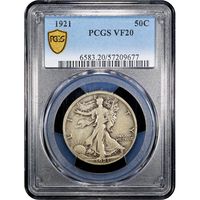1921 Walking Liberty Half Dollar (50c) Obverse Slab Image