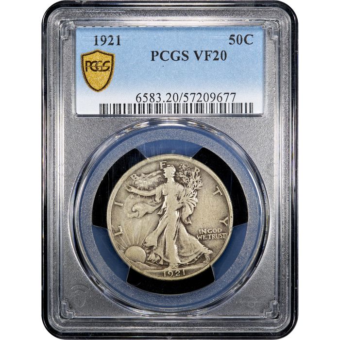 1921 Walking Liberty Half Dollar (50c) Obverse Slab Image