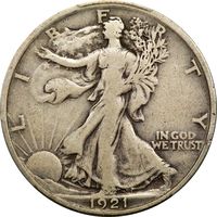 1921 Walking Liberty Half Dollar (50c) Obverse Image