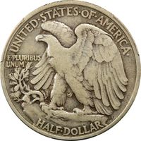 1921 Walking Liberty Half Dollar (50c) Reverse Image