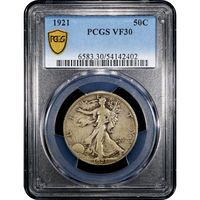 1921 Walking Liberty Half Dollar (50c) Obverse Image