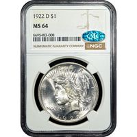 1922-D Peace Dollar ($1) Obverse Image