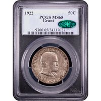 1922 Grant Commemorative Half Dollar (50c) Obverse Slab Image