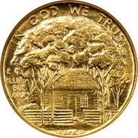 1922 Grant No Star Commem Gold Dollar ($1) Photo 4