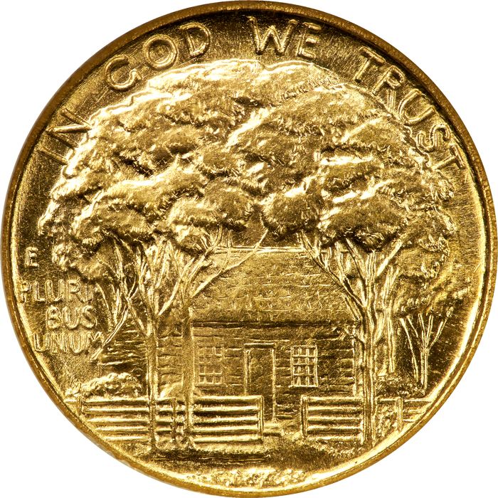 1922 Grant No Star Commem Gold Dollar ($1) Photo 4