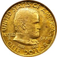 1922 Grant with Star Commem Gold Dollar ($1) Photo 3
