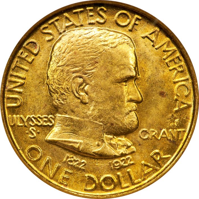 1922 Grant with Star Commem Gold Dollar ($1) Photo 3
