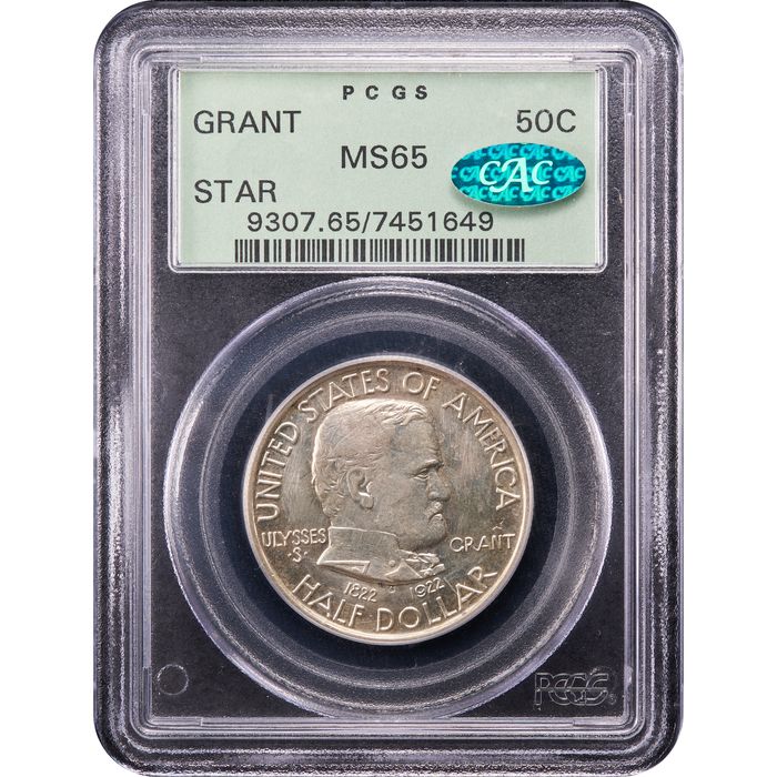 1922 Grant with Star Commemorative Half Dollar (50c) OGH Obverse Image