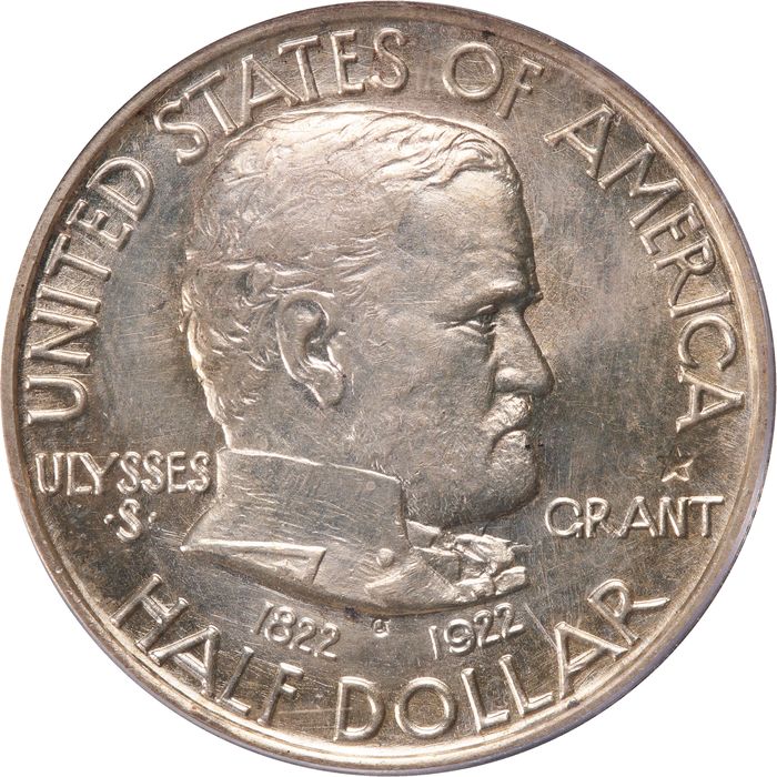 1922 Grant with Star Commemorative Half Dollar (50c) OGH Photo 3