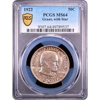 1922 Grant with Star Commemorative Half Dollar (50c) Obverse Slab Image