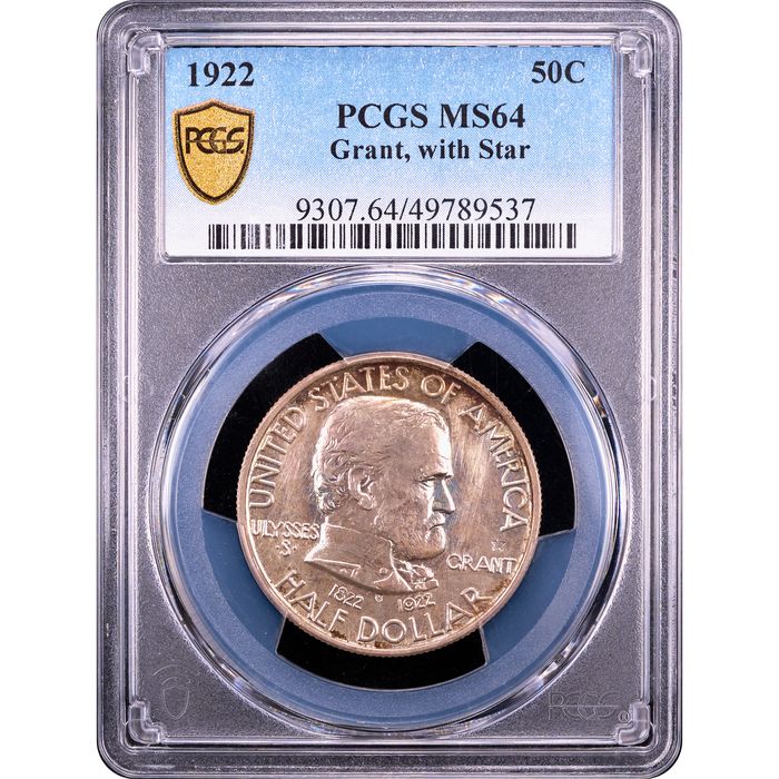 1922 Grant with Star Commemorative Half Dollar (50c) Obverse Slab Image
