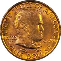 1922 Grant with Star Gold Dollar (G$1) OGH Obverse Image