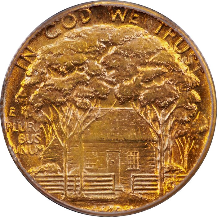 1922 Grant with Star Gold Dollar (G$1) OGH Reverse Image