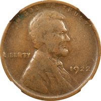 1922 No D Lincoln Cent (1c) Strong Reverse Photo 3
