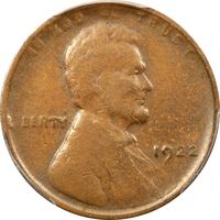 1922 No D Lincoln Cent (1c) Strong Reverse Photo 3