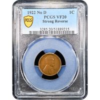 1922 No D Strong Reverse Lincoln Cent (1c) Obverse Image