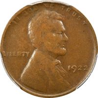 1922 No D Strong Reverse Lincoln Cent (1c) Obverse Image