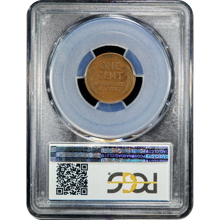 1922 No D Strong Reverse Lincoln Cent (1c) Reverse Slab Image