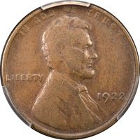 1922 No D Strong Reverse Lincoln Cent (1c) Obverse Image