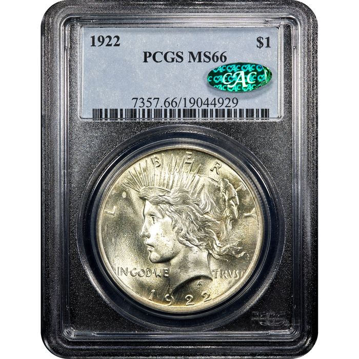 1922 Peace Dollar ($1) Obverse Slab Image