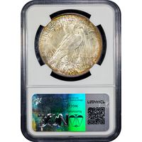 1922 Peace Dollar ($1) Rainbow Toner Reverse Image