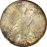 1922 Peace Dollar ($1) Rainbow Toner Photo 4