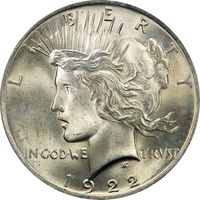 1922 Peace Dollar ($1) Rattler Obverse Image