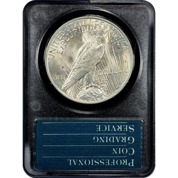 1922 Peace Dollar ($1) Rattler Reverse Slab Image