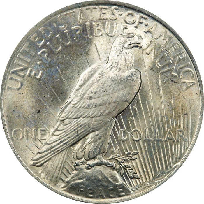 1922 Peace Dollar ($1) Rattler Reverse Image