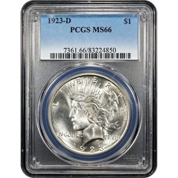 1923-D Peace Dollar ($1) Obverse Slab Image