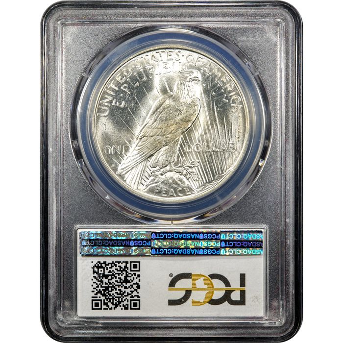 1923-D Peace Dollar ($1) Reverse Slab Image