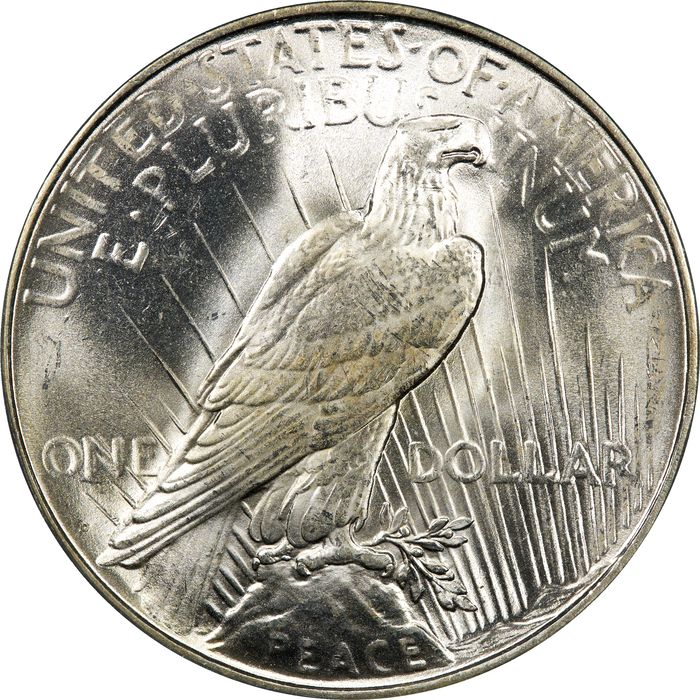 1923-D Peace Dollar ($1) Reverse Image