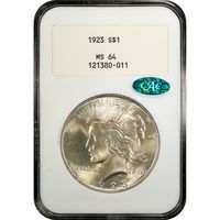 1923 Peace Dollar ($1) Obverse Slab Image