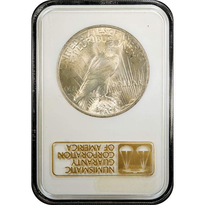 1923 Peace Dollar ($1) Reverse Slab Image