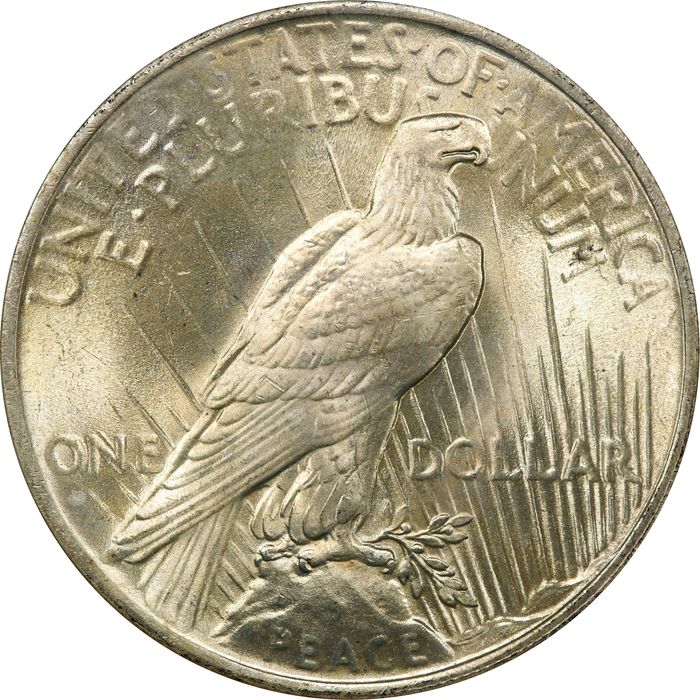 1923 Peace Dollar ($1) Reverse Image