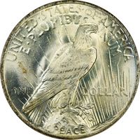 1923 Peace Dollar ($1) Reverse Image