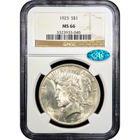 1923 Peace Dollar ($1) Obverse Slab Image