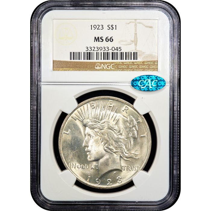 1923 Peace Dollar ($1) Obverse Slab Image
