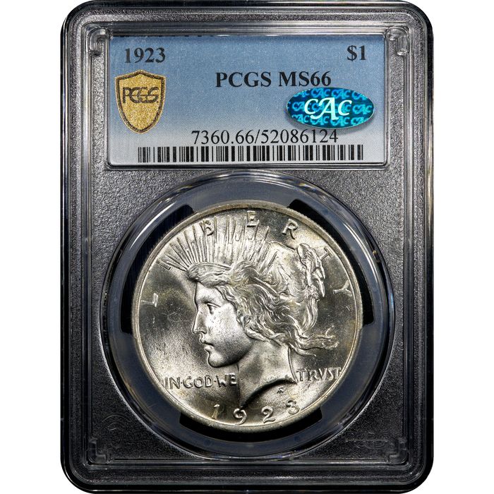 1923 Peace Dollar ($1) Obverse Slab Image
